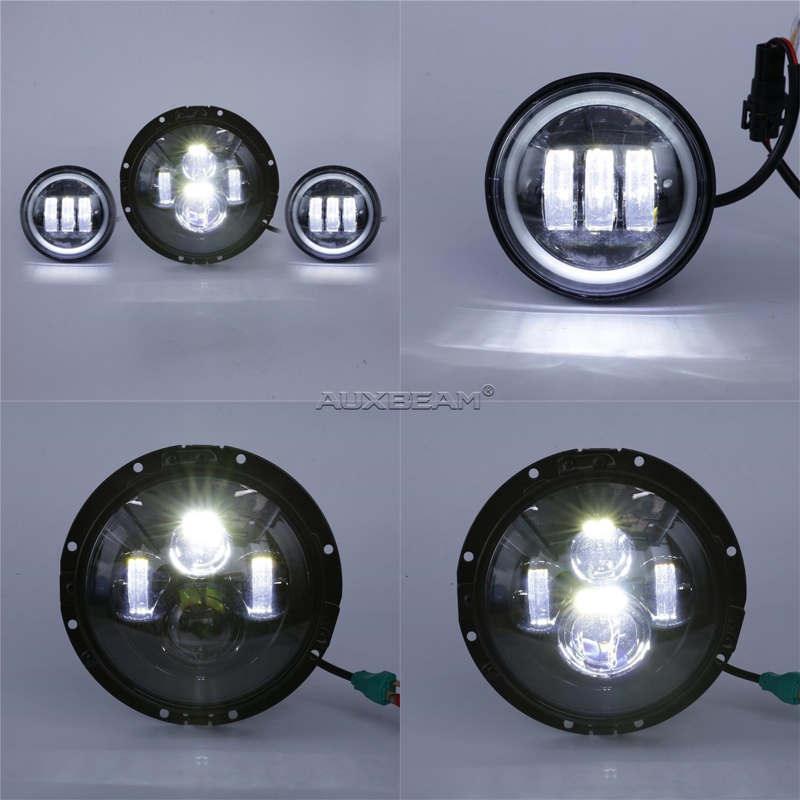 (3PCS/SET) 7'' HARLEY PROJECTOR LIGHT + 4.5'' FOG LIGHTS KITS