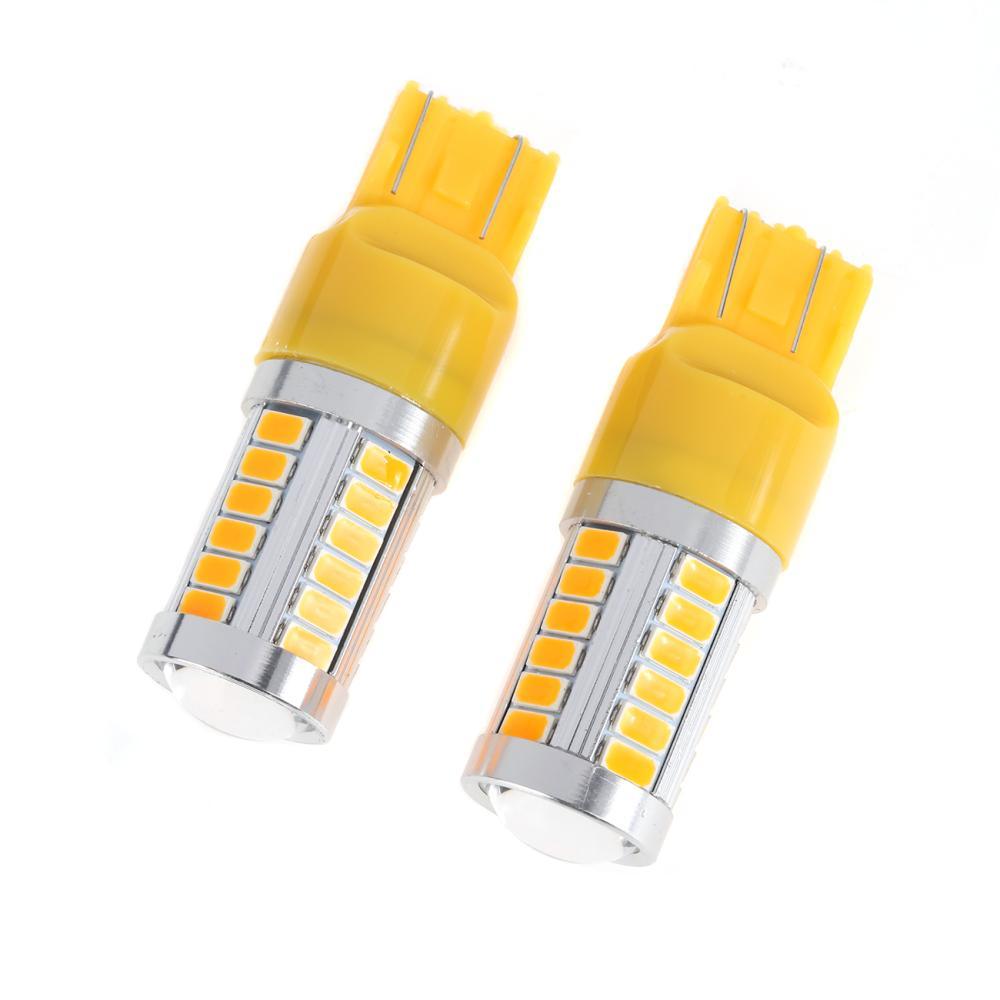 (2PCS/SET) 7443/7440 Amber Brake Light Car LED Light Bulb