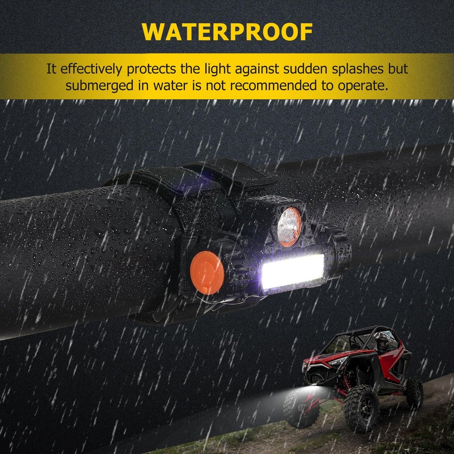 (قطعتان/مجموعة) مصباح قبة داخلي UTV مصباح عالمي لقضيب اللفة مناسب لـ UTV وATV وعربة الجولف والدراجة والقارب
