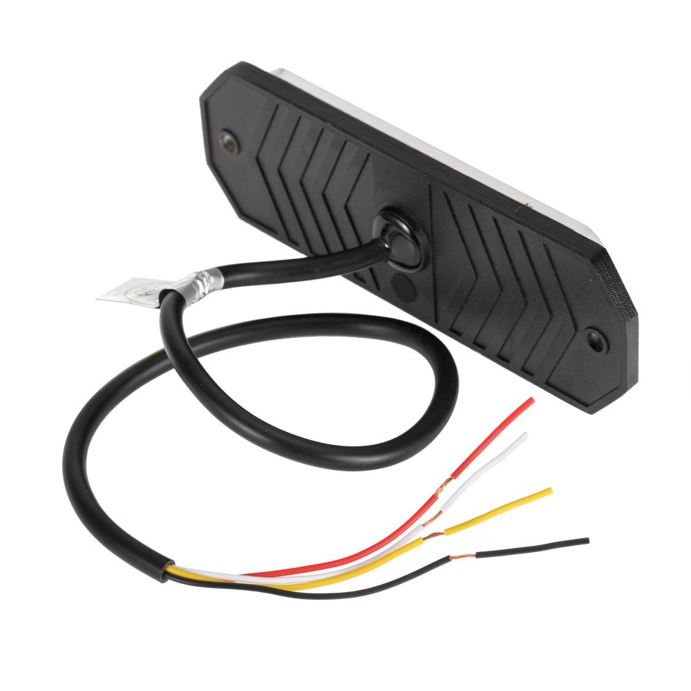 (4 قطع/مجموعة) 24 مصباح LED للطوارئ مثبت على السطح لمصابيح ستروب للشاحنات والمركبات والسيارات الرباعية والشاحنات الصغيرة 