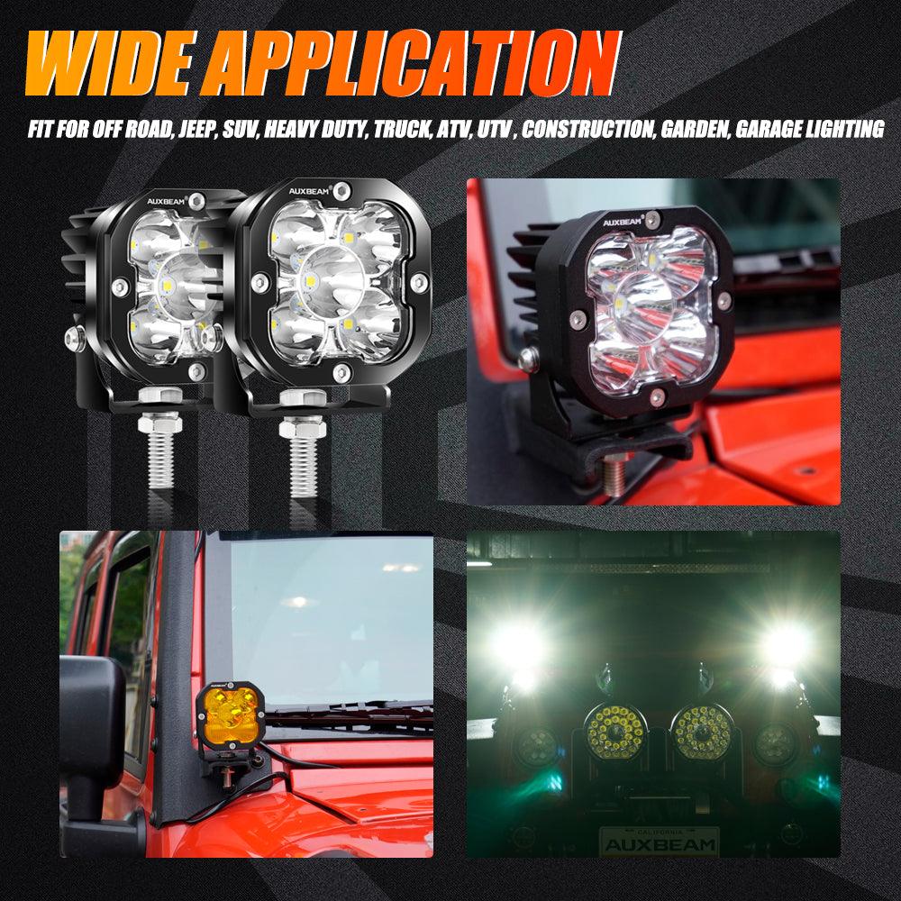 XP-ULTRA Series 3 Inch 80W 9600LM LED Pods Lights White&Amber - Auxbeam  – éclairage LED auto