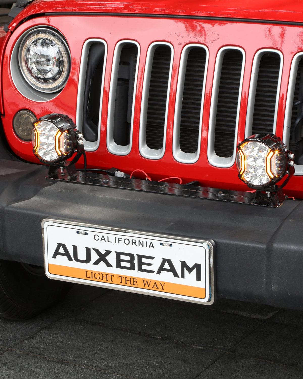 V-ULTRA Series | 5 Inch 172W LED Side Shooter Amber/White Pod Lights with Amber DRL - Auxbeam  – éclairage LED auto