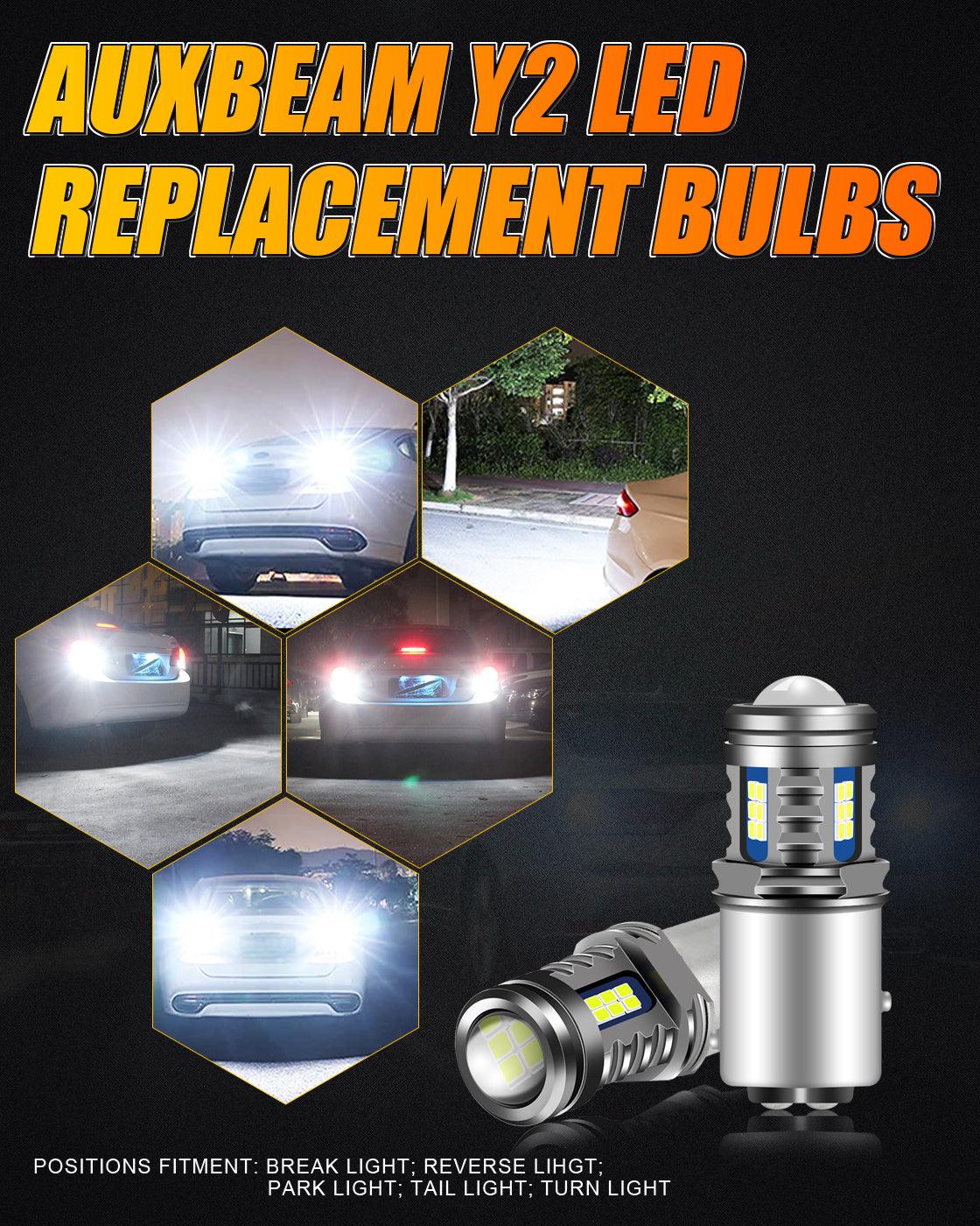 (قطعتان/مجموعة) 1157/BAY15D سلسلة Y2 LED أبيض بارد ثلاثي الجوانب للفرامل/الانعطاف الفردي/الرجوع للخلف/صانع الجانب/الإضاءة النهارية