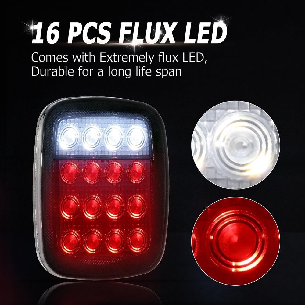 Feux Arrière Universels 16LEDs (2pcs/set) Jeep Wrangler YJ TJ CJ