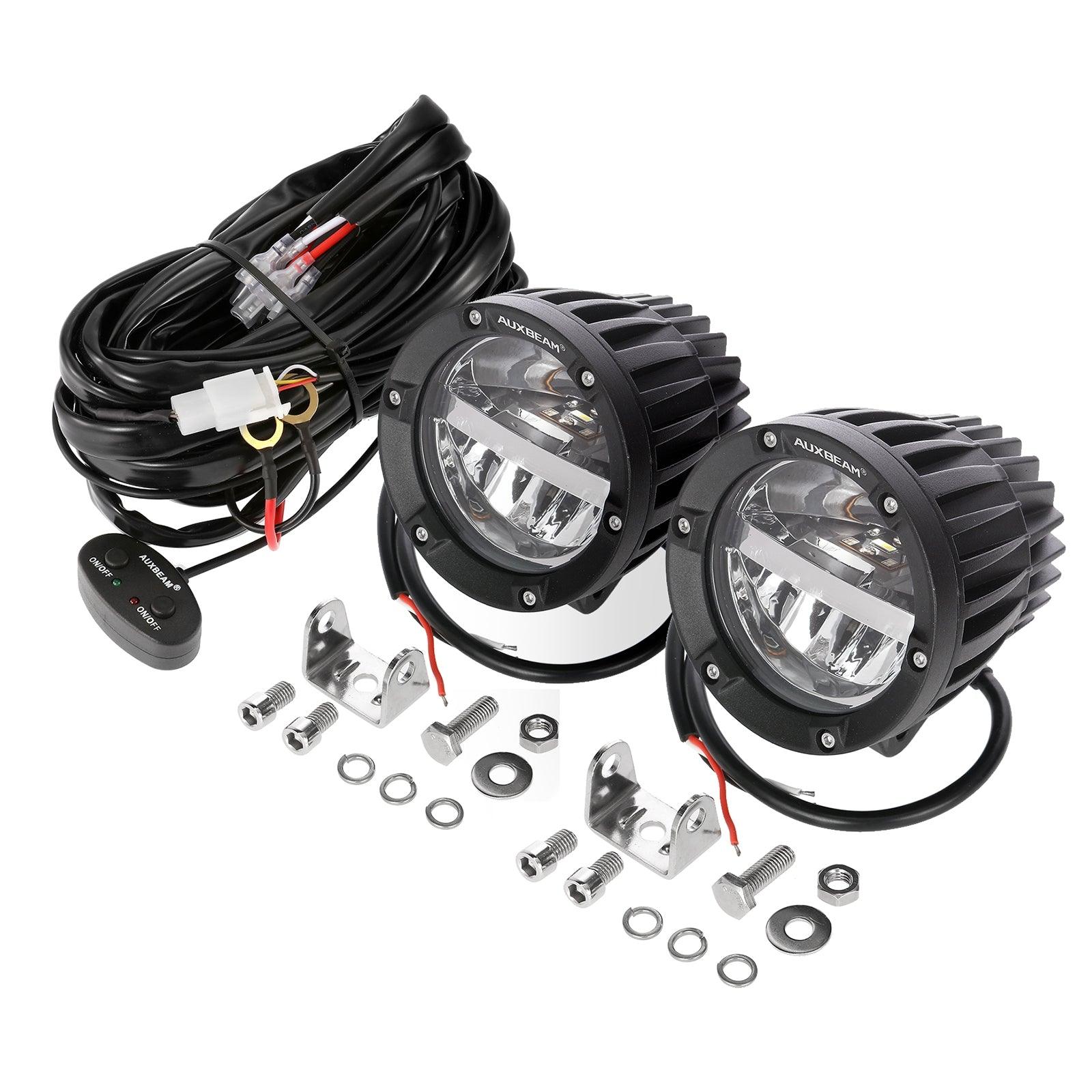 C4 Series | 4 Inch 100W Round Offroad LED Driving Lights Combo Beam - Auxbeam  – éclairage LED auto