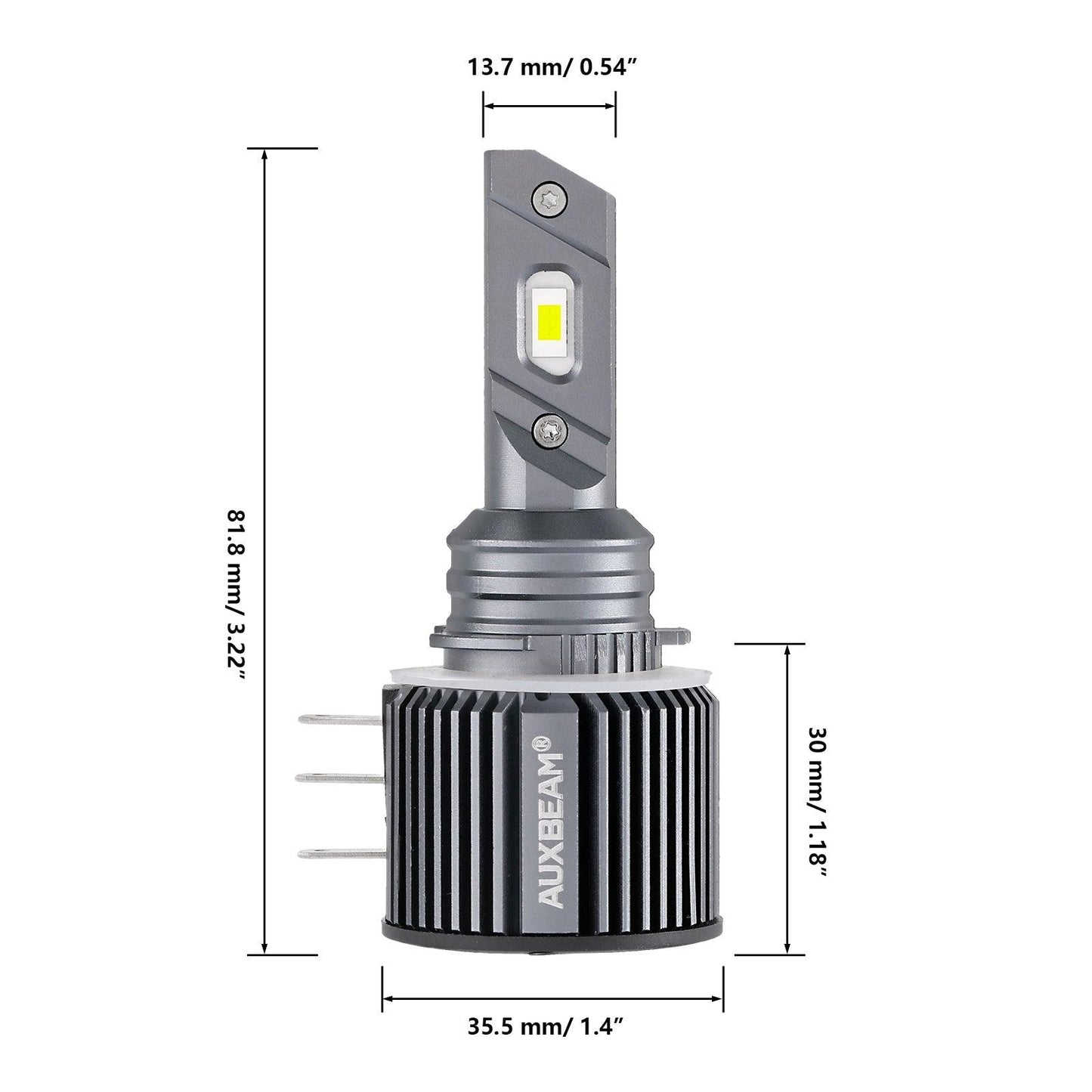 H15 LED Headlight Bulbs 70W 14000LM High Beam Daytime Running 6500K Cool White | 2 Bulbs - Auxbeam  – éclairage LED auto