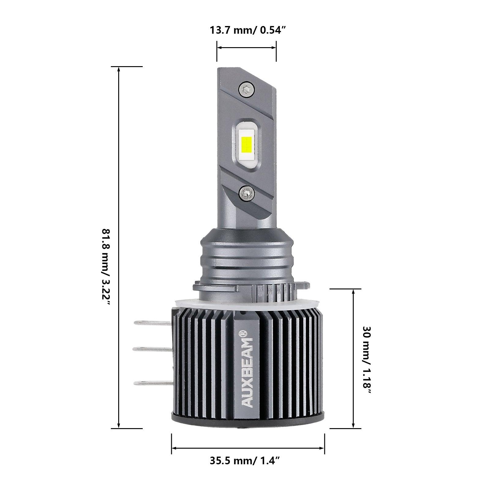 H15 LED Headlight Bulbs 70W 14000LM High Beam Daytime Running 6500K Cool White | 2 Bulbs - Auxbeam  – éclairage LED auto