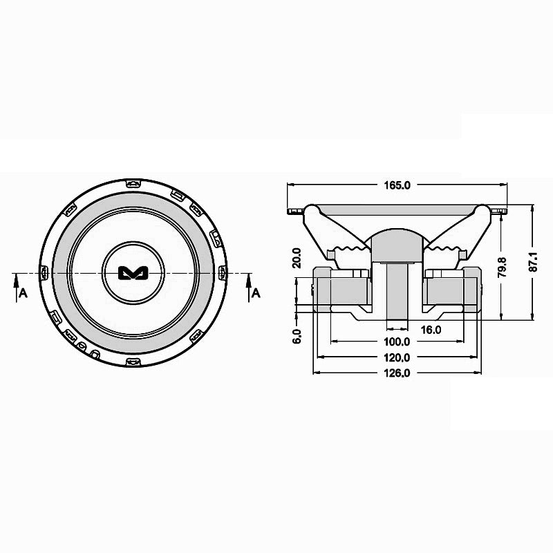 مكبر صوت AMPIRE مزدوج الملف الصوتي مقاس 6.5 بوصة