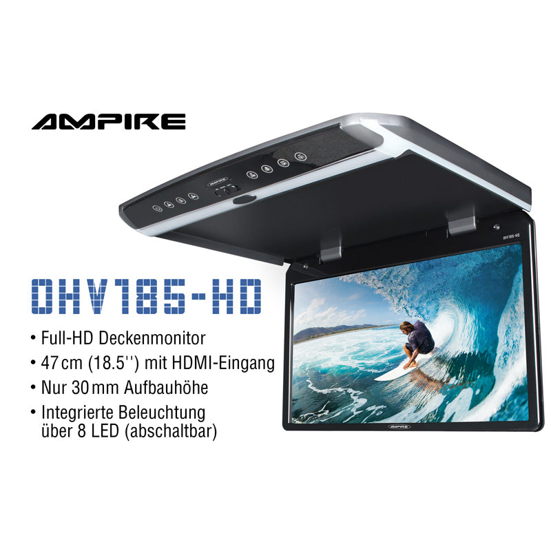 AMPIRE Full-HD ceiling monitor 47cm (18.5'') with HDMI input