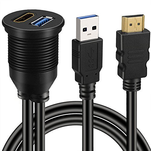 AMPIRE HDMI/USB built-in socket with 150cm cable
