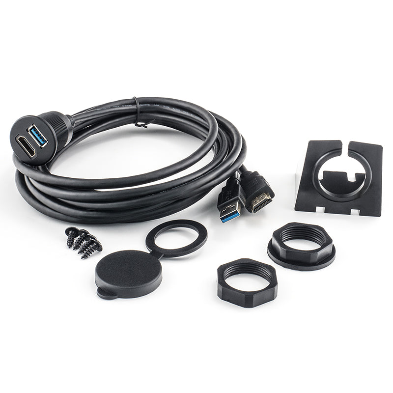 AMPIRE HDMI/USB built-in socket with 150cm cable