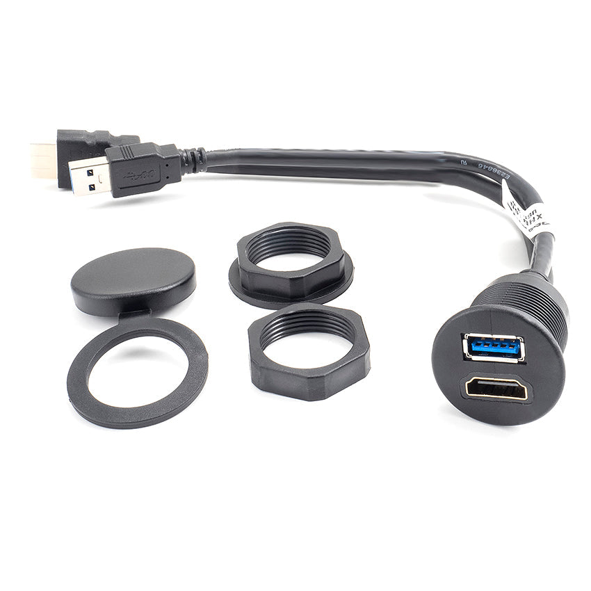 AMPIRE HDMI/USB built-in socket with 15cm cable