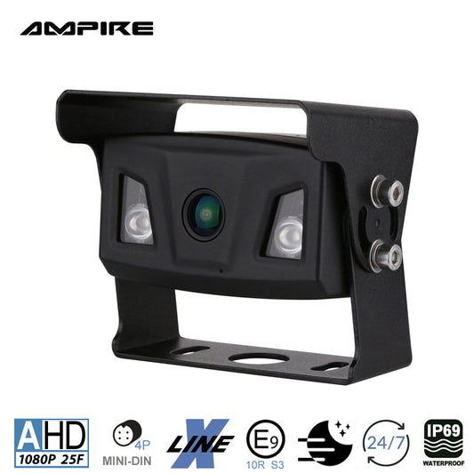 AMPIRE Heavy-Duty camera (AHD), IP69K, 10m, black, AHD