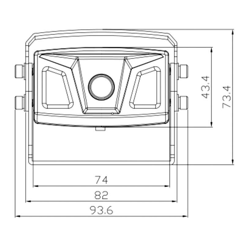 AMPIRE Heavy-Duty camera (AHD), IP69K, 10m, black, AHD