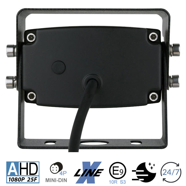 AMPIRE Heavy-Duty camera (AHD), IP69K, 10m, black, AHD