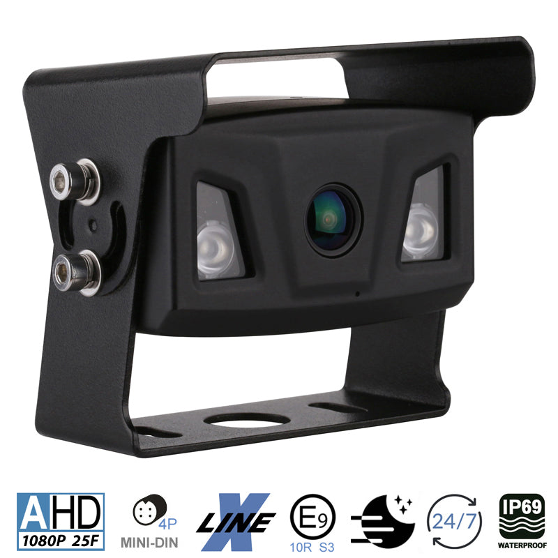 AMPIRE Heavy-Duty camera (AHD), IP69K, 10m, black, AHD