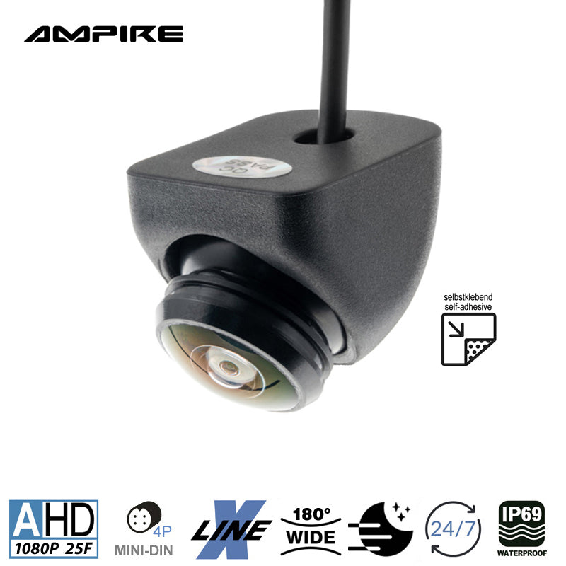 AMPIRE Mini reversing camera (AHD), 180°