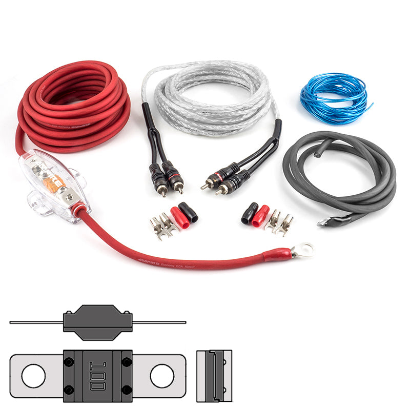 AMPIRE Power-Kit 10mm², pre-assembled with mini ANL fuse holder
