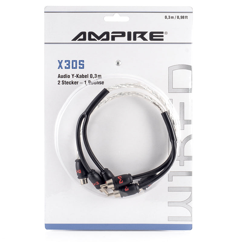 AMPIRE audio Y-cable 30cm, blister packaging