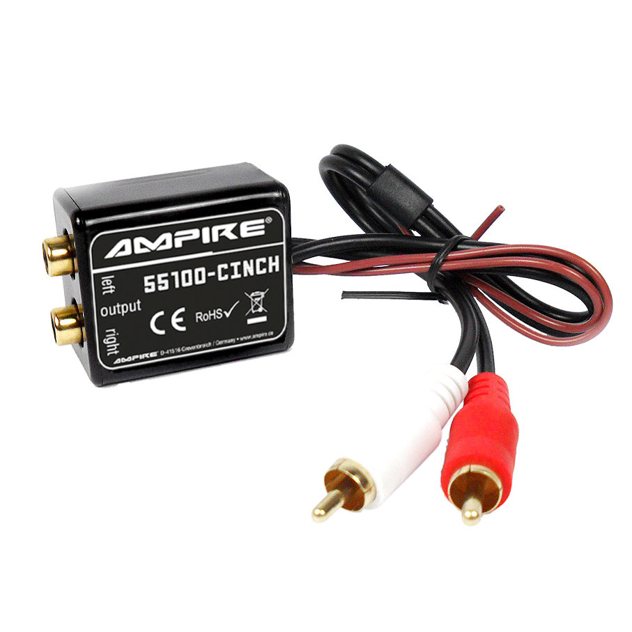 AMPIRE audio interference suppression filter (NF) with RCA jack plug