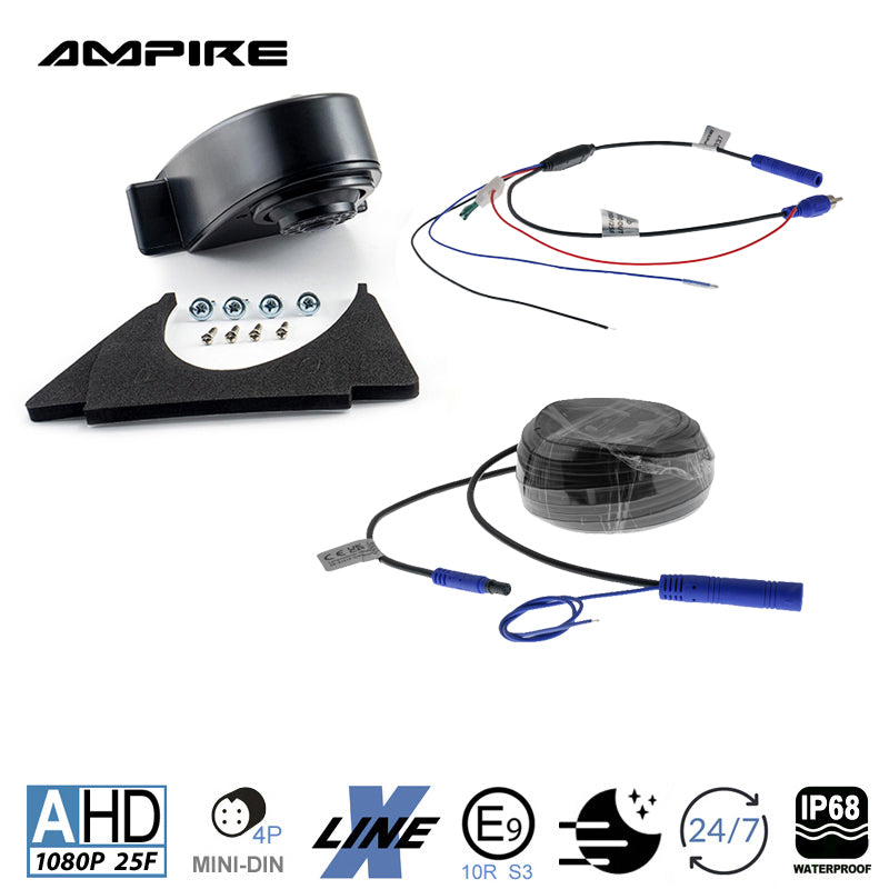 كاميرا الرؤية الخلفية AMPIRE (AHD)، 95 درجة، 35.5 مم، عالمية، سوداء