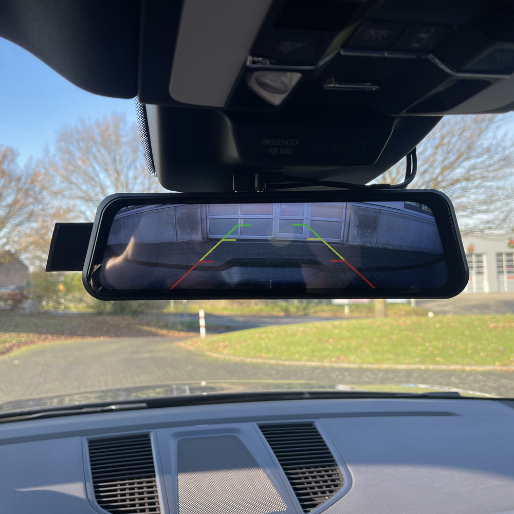 Moniteur de rétroviseur pour smartphone AMPIRE 22,9 cm (9'') AHD Dual Dashcam et caméra de rétroviseur