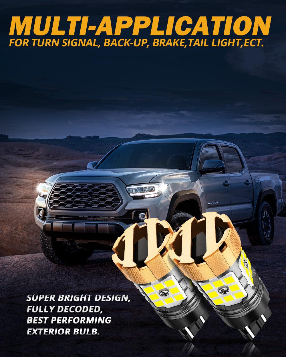 🆕T20 7443 7440 LED Backup Reverse/Turn Signal/Brake Tail Light Bulbs 50W 4000LM CAN-Bus Error Free 6500K White B21-PRO Series | 2 Bulbs