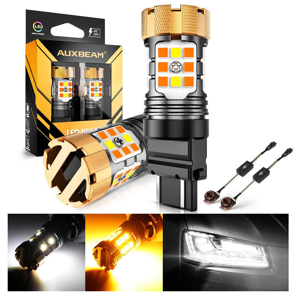 🆕 T25 3157D LED Front Turn Signal &amp; DRL Light Bulbs 50W 4000LM CAN-Bus Error Free Dual Color Switchback White &amp; Amber B21-PRO Series | 2 bulbs