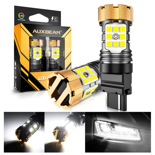 🆕T25 3157 3156 LED Backup Reverse/Turn Signal/Brake Tail Light Bulbs 50W 4000LM CAN-Bus Error Free 6500K White B21-PRO Series | 2 Bulbs