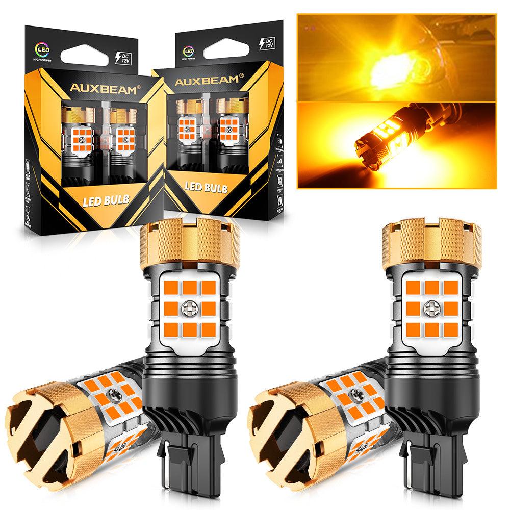 🆕7440 7440A LED Turn Signal Light Rear/Front, Side Maker Light Bulbs 50W 4000LM CAN-Bus Error Free 3000K Amber B21-PRO Series |2 Bulbs