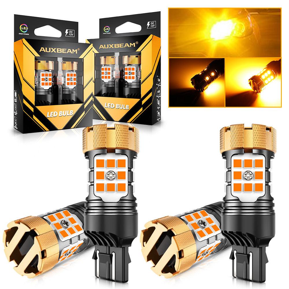 🆕T20 7443 7440 LED Turn Signal Light Rear/Front, Side Maker Light Bulbs 50W 4000LM CAN-Bus Error Free 3000K Amber B21-PRO Series |2 Bulbs