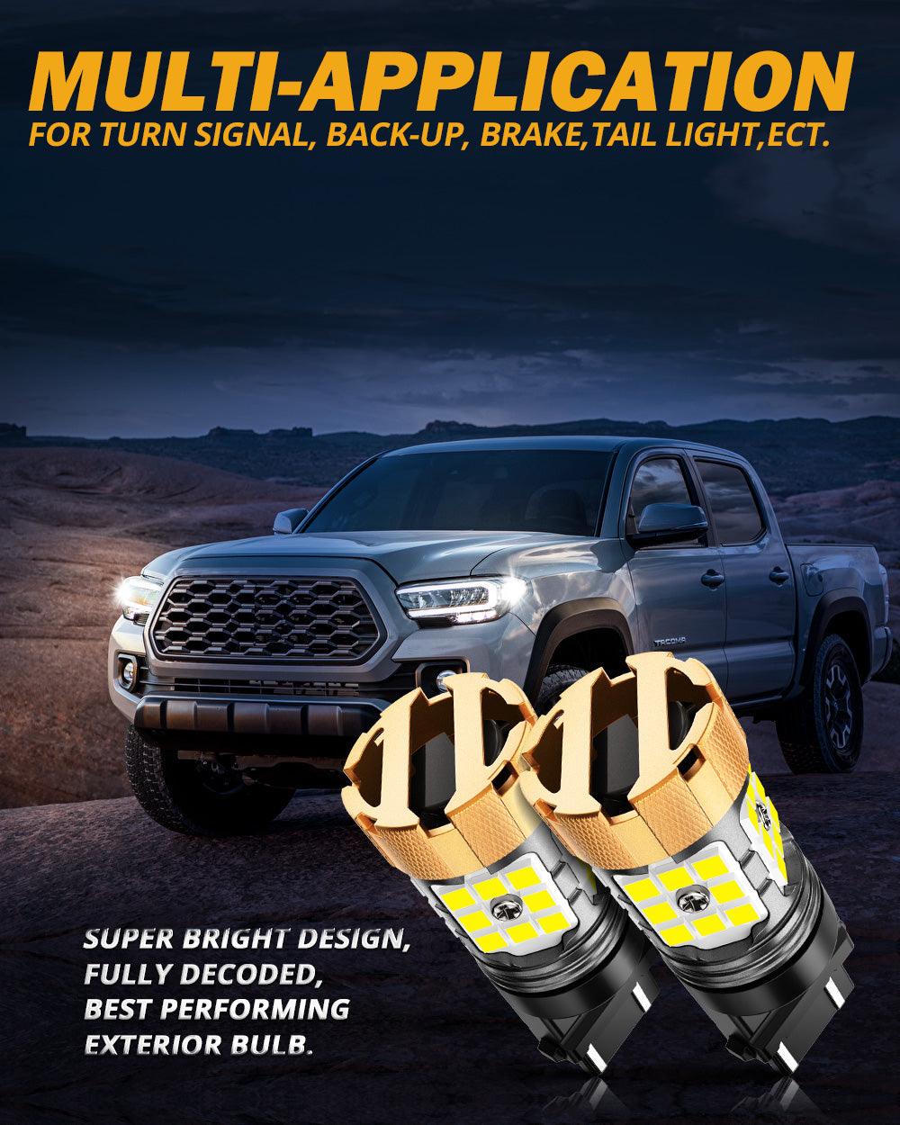 🆕T25 3157 3156 LED Backup Reverse/Turn Signal/Brake Tail Light Bulbs 50W 4000LM CAN-Bus Error Free 6500K White B21-PRO Series | 2 Bulbs