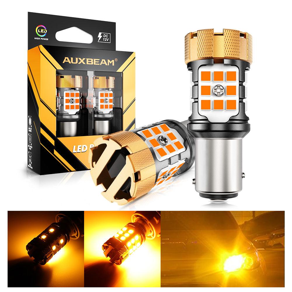 🆕1157 BAY15D LED Turn Signal Light Rear/Front, Side Maker Light Bulbs 50W 4000LMCAN-Bus Error Free 3000K Amber B21-PRO Series |2 Bulbs