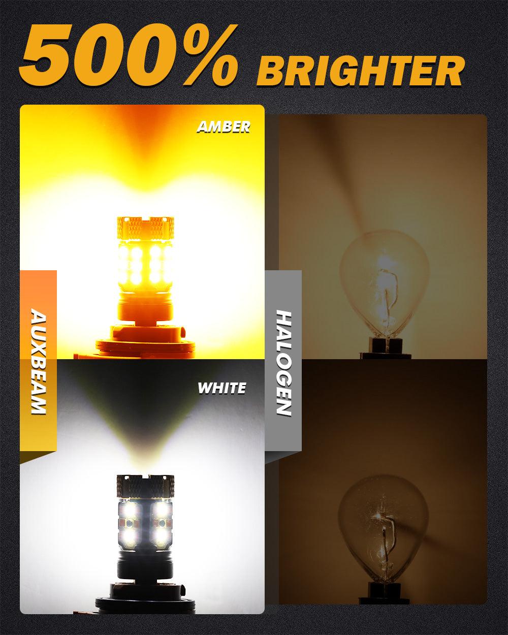 🆕 3157 US-CK LED Front Turn Signal & DRL Light Bulbs 50W 4000LM CAN-Bus Error Free Dual Color Switchback White & Amber B21-PRO Series | 2 Bulbs