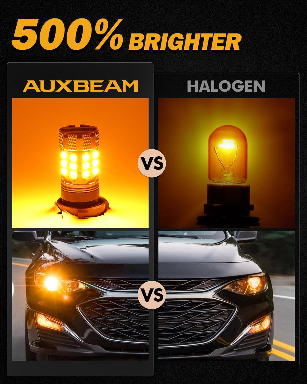 🆕T25 3157 3156 LED Turn Signal Light Rear/Front, Side Maker Light Bulbs 50W 4000LM CAN-Bus Error Free 3000K Amber B21-PRO Series |2 Bulbs