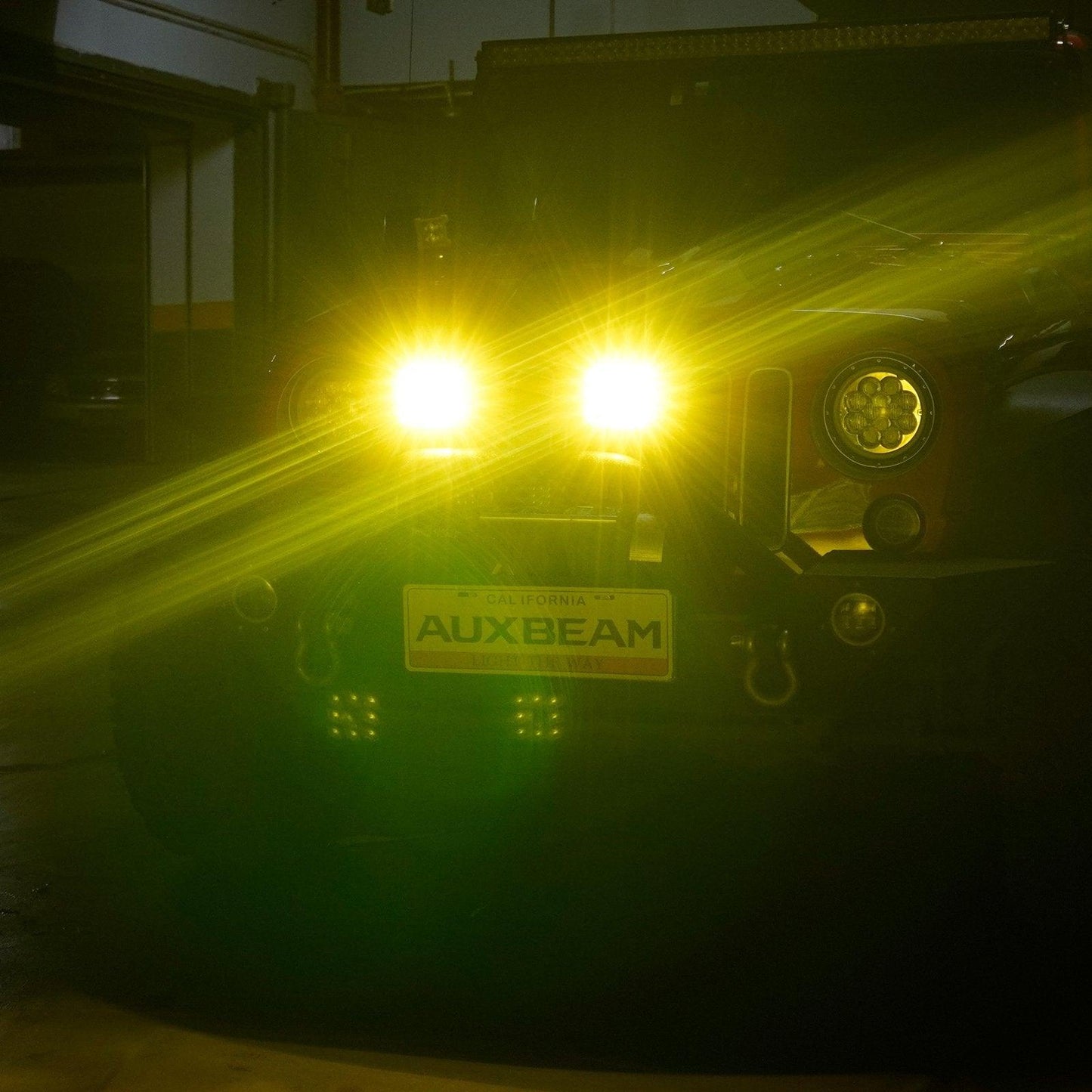 5 Inch 110W White/Amber Spot Light LED Driving Lights with Additional Amber Covers