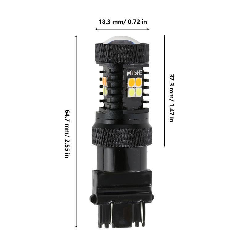 (2pcs/set) White&amp;Amber Switchback Bake/Reverse/Tail Light LED Bulbs with Canbus-Decode