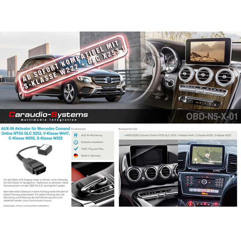 CAS AUX-IN المنشط لمرسيدس Fahrzeuge mit Comand NTG5 (1x)
