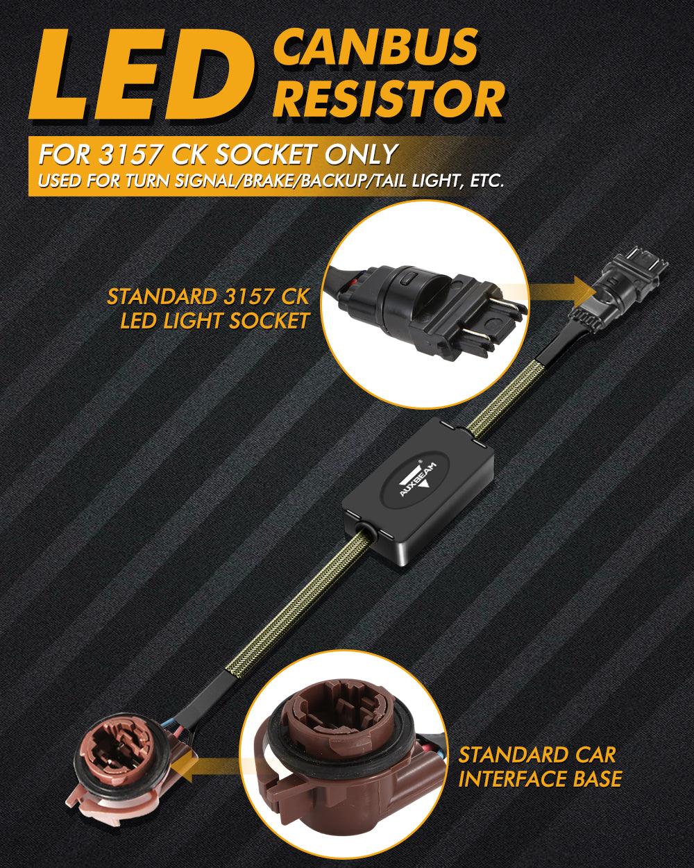 🆕3157 US-CK C8-Model فك تشفير مقاومات CANBUS المضادة للوميض وتجنب وميض إشارة الانعطاف السريع وضوء الوميض ورمز خطأ لوحة القيادة قطعتان/مجموعة