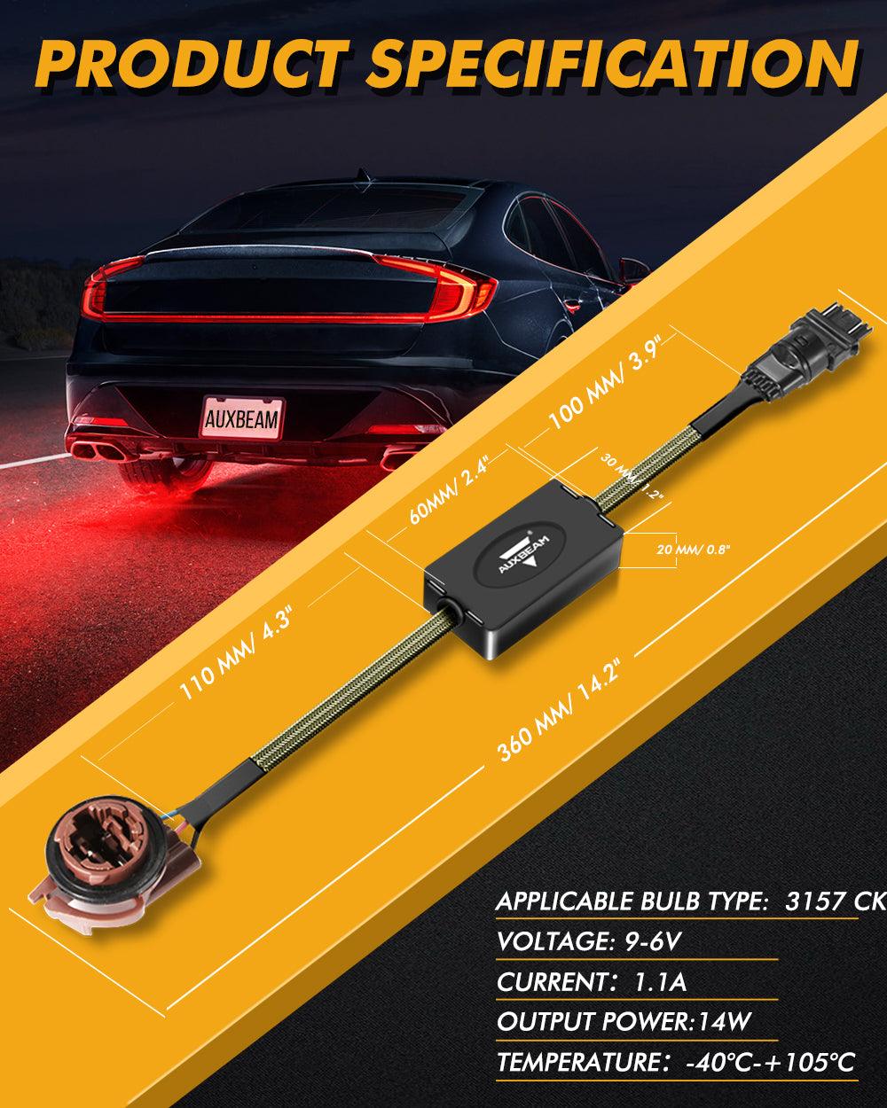 🆕3157 US-CK C8-Model فك تشفير مقاومات CANBUS المضادة للوميض وتجنب وميض إشارة الانعطاف السريع وضوء الوميض ورمز خطأ لوحة القيادة قطعتان/مجموعة