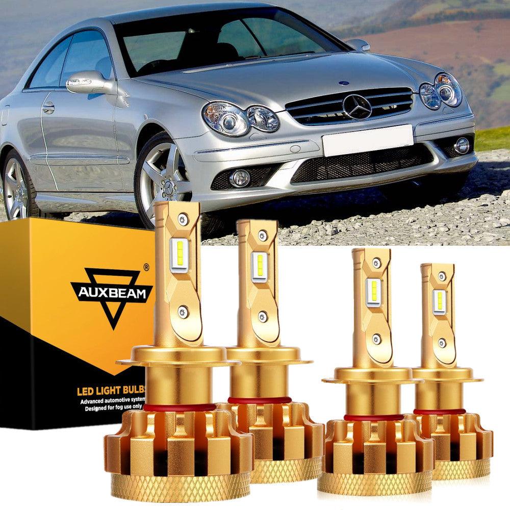 For 2003-2006 Mercedes-Benz CLK500 with Halogen Headlamps F-16 Plus Series Built-in Canbus LED Light Bulbs High Low Beam Bundle - Auxbeam  – éclairage LED auto