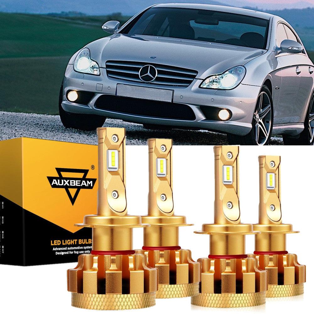 For 2007-2011 Mercedes-Benz CLS63 AMG with Halogen Headlamps F-16 Plus Series Built-in Canbus LED Light Bulbs High Low Beam Bundle - Auxbeam  – éclairage LED auto