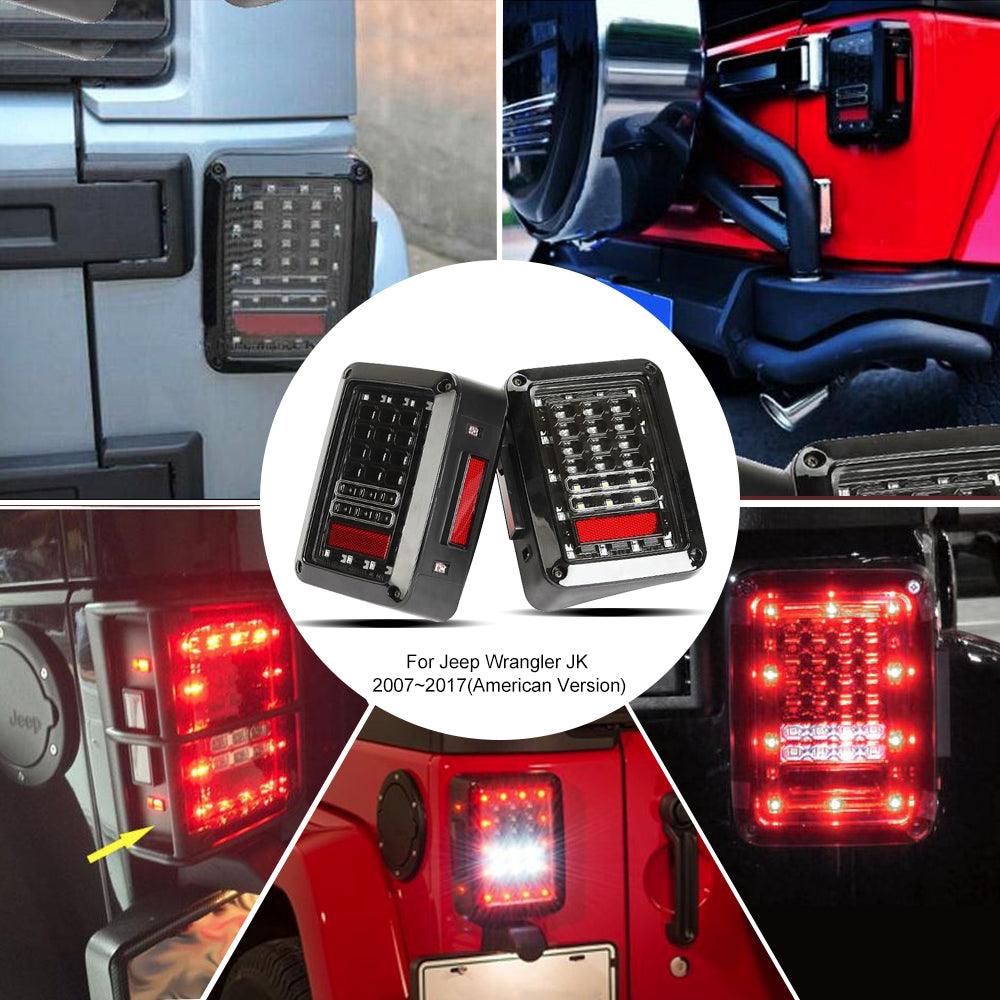 LED Smoke Tail Light Et Feux De Signalisation Avant Pour 2007-2017 Jeep Wrangler JK
