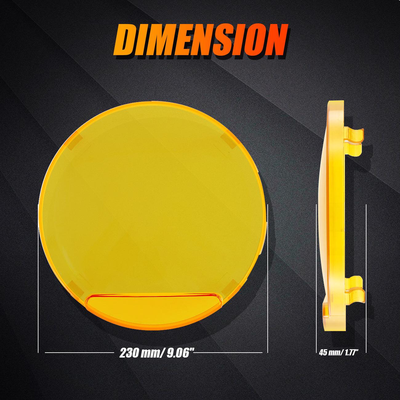 (2pcs/set) 9 INCH 270W 37776LM 360-PRO Series Custom Lens Offroad LED Driving Lights+Amber/Black Covers(Optional) for JEEP WRANGLER JL JK TJ - Auxbeam  – éclairage LED auto