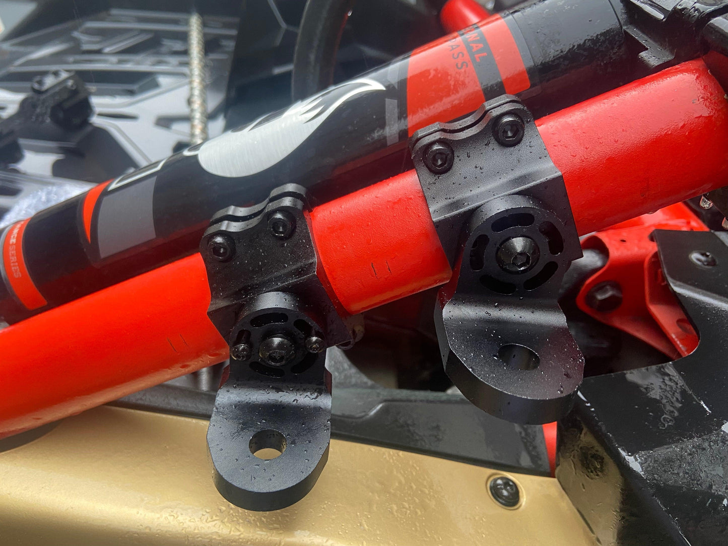 3FT/4FT LED RGB Whip Lights with Bluetooth/ Remote Controlled & Black Universal Flagpole Light Mount  for all UTVs with 1.75" to 2" Roll Cage