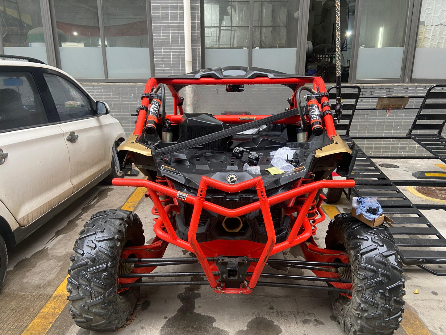 3FT/4FT LED RGB Whip Lights with Bluetooth/ Remote Controlled & Black Universal Flagpole Light Mount  for all UTVs with 1.75" to 2" Roll Cage