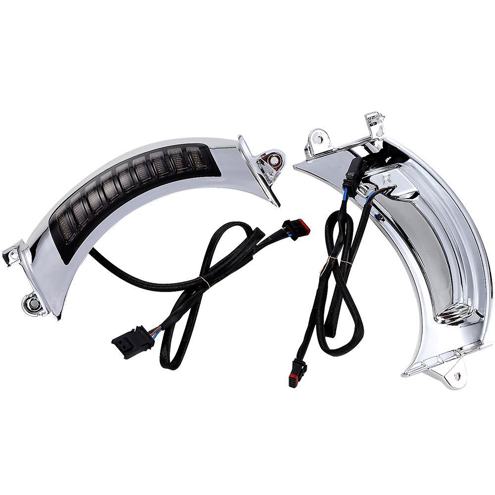 مصابيح إشارة الرياح الأمامية LED مع مصابيح نهارية لدراجات Harley Road Glide MS-SG15 موديلات 2015-2020