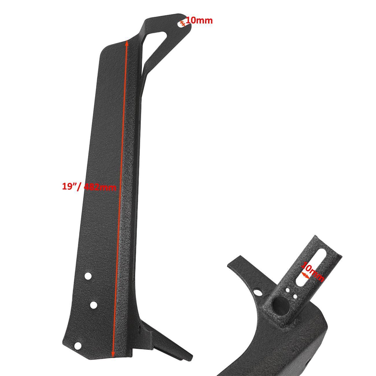 7" LED Halo Headlights+5D-PRO 52" Straight LED Light Bar+Windshield Mounting Brackets 18W Pod Lights Set for Jeep Wrangler TJ