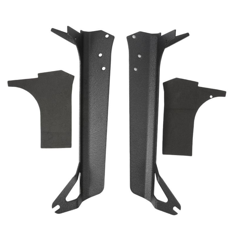 7" LED Halo Headlights+5D-PRO 52" Straight LED Light Bar+Windshield Mounting Brackets 18W Pod Lights Set for Jeep Wrangler TJ