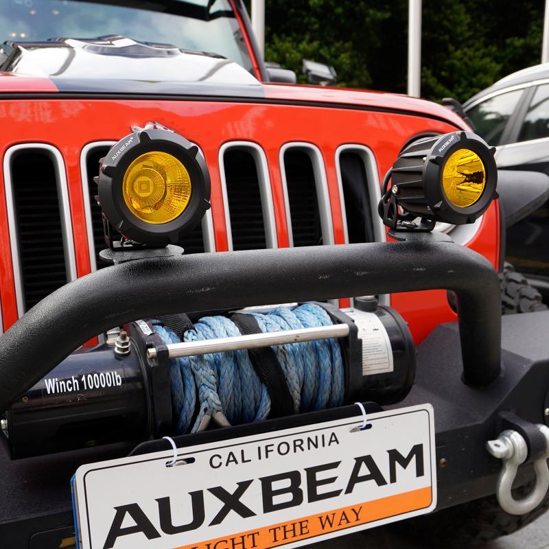 3.5 Inch 50W Round/Square LED Driving Lights Combo White/Yellow with wiring harness for 2000 FORD F250 - Auxbeam  – éclairage LED auto